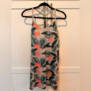 Kyodan Tropical Print Midi Dress - Green and Orange NWT